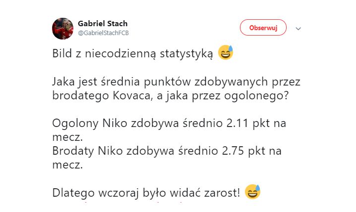 BILD podał NIETYPOWĄ statystykę Niko Kovaca! :D